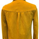 Forever 21 NWT Golden Haze Faux Suede Fringe Boho Western Button Up Shirt Sz L Photo 4