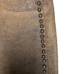 Free People faux suede vegan leather studded ankle cropped  pants size 27 Photo 5