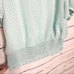 A Byer A. Byer Icy Blue Cold Shoulder Blouse Top Size Large Photo 3