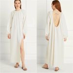 Hill House  Ivory Coconut Milk‎ Long Sleeve Backless The Simone Maxi Dress Small Photo 1