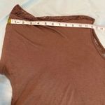 Kirra Women  Sz: M Brown Loose Fit Lace Back Boxy Oversized Lightweight Flowy Top Photo 4
