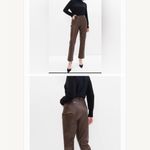 GAP Denim Faux Leather Women's Brown High Photo 2