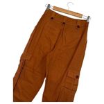 Gap Reissue Cargo Pants Womens 6 Linen Brown Rust Utility Pockets Straight Boho Photo 11