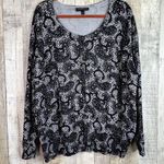 Lane Bryant  Size 26/28 Paisley Print Long Sleeve Button Front Cardigan S… Photo 0