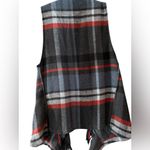 Westbound  Plaid Fringe Open Front Vest Photo 1