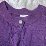 Cato  One Button Knit Cardigan Sweater Womens XL Purple Short Sleeve Cozy Comfy Photo 5