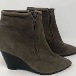 H by Halston #300 HALSTON SUEDE WEDGE ANKLE BOOTIE Photo 0
