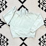 Outdoor Voices Nimbus Quarter Zip Organic Cotton Sweatshirt In Bay Medium Photo 4