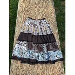 Magic  Y2k Fairy Maxi Skirt‎ Size Medium Peasant Brown White Yellow Floral Spring Photo 3