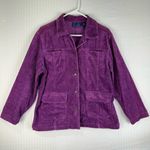 Jane Ashley Vintage Corduroy Jean Jacket Handmade Crocheting Women’s Size Small Photo 0