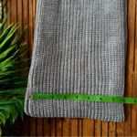 Calvin Klein Grey & White Cream Knit Scarf - Striped Design Photo 5