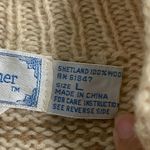 J. Christopher Knit Cardigan Sweater Button Down Women's Size L Biege High Neck Size L Photo 10