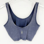 Free People  Movement Washed Cropped Tank Top S Blue Photo 0