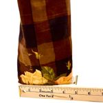 Cynthia Hart Los Angeles Floral Plaid Tote Bag Bamboo Handles Gold Brown Photo 8