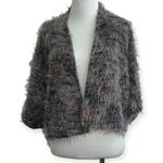 Bryn Walker women’s small fuzzy short sleeved cardigan Photo 0
