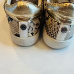 Steve Madden White and Gold Snake Print Sneakers Size 11 Photo 1
