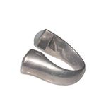 Vintage 925 Sterling Silver Ring Adjustable White/Garnet Stone Jewelry Photo 5