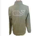 Vineyard Vines  Light Green & Pink Quarter Zip Size Medium Graphic Whale Pullover Photo 1
