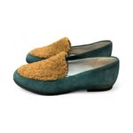 LOGO By Lori Goldstein LOGO Lori Goldstein Green Faux Shearling Loafers | Size 7 Photo 4