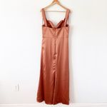 Revelry Rory Bridesmaid Satin Maxi Dress in Copper Orange Size 18 Photo 5