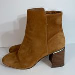 ALDO Gwulia suede ankle Boots Side Zip Block Heel Tan Womens Size 7.5 Photo 3