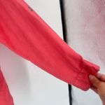 Chico's Vintage Chico’s 100% Linen Pink Bombay Button Down Shirt Size XL Roll Tab‎ Photo 5