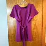 Lane Bryant  Fuchsia Pink Belted Zip Blouse Top Dress Party Office NWT Size 22 Photo 3