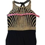 Abby Paris Black and Gold Evening Out Dress Size 6 (Flaw in Hem) Photo 12