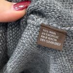 J. McLaughlin Women Hallie Sweater XS Wool Cardigan Long Line Zebra Gray Jacquard Photo 2