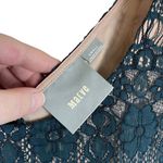Maeve Anthropologie Emerald Teal Lace Elsa Peplum Waist Dress Size Small Photo 4