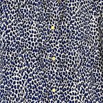 Juicy Couture  Blouse Leopard Print Long Sleeve Gold Logo Button Down size S Photo 3