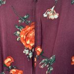 Xhilaration Maroon Wine Fall Autumn Floral Wrap Dress Sz M Photo 4