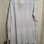 Old Navy Women’s Boat Neck Sweater Crochet See Through Tunic Off White Size XXL Photo 4