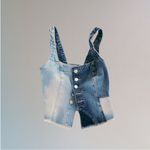 ZARA New  Jean Patchwork Denim Top Photo 5