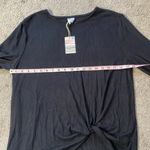 Serra  Ladies Black Front Knot Scoop Neck Top | Size Large NWT Photo 9