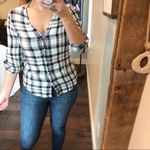 Max jeans small soft casual plaid flannel button down top Photo 1
