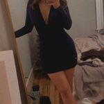 Amazon Low Cut Navy Blue Dress Photo 0