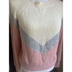 LA Hearts NWT  PAC Sun Tri Color Block Fuzzy Knit Cropped Sweater Size M Photo 8