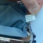 Vintage pearl beaded silver snap coin purse bag Photo 4