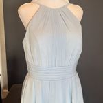 Women’s Short Pale Blue Homecoming Party Halter Dress Corset Back Size 8 **READ Photo 1