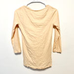 J.Crew  Shirt Women Size XS Blouse 100% Cotton Pale Orange 3/4 Sleeve V Neck Photo 4