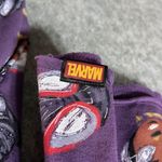 Marvel Black Panther All Over Print Cropped Sweatshirt Pullover Purple Graphic L Photo 1