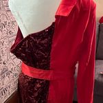 Women's Tuxedo One Shoulder Sequins Dress Size XL Red Photo 4