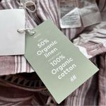 H&M LemLem X • NWT Burgundy Stripe Linen Pants Photo 7