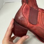 Fly London Red Distressed Leather Ankle Boots Shooties Womens 6.5 Heeled Fall Photo 1