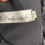 Lady Style Women's Black Faux Feather Lace Fit & Flare Back Zip Dress Sexy Sz M Size M Photo 7