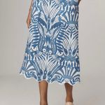 Farm Rio Lace Nature Euroflax™ Premium Linen Midi Skirt, Size XS Photo 2