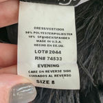 Vintage Jeffrey & Dara by Tom Barra Black Velvet Ostrich Feather Collar Gown Size 8 Photo 6