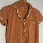 Roller Rabbit Faherty x  Pajama Top Short Sleeve Rust Sunrise Organic Cotton Photo 1