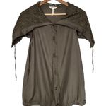 Matilda Jane Ambitious You Button Vest Olive Green Size XS Photo 2